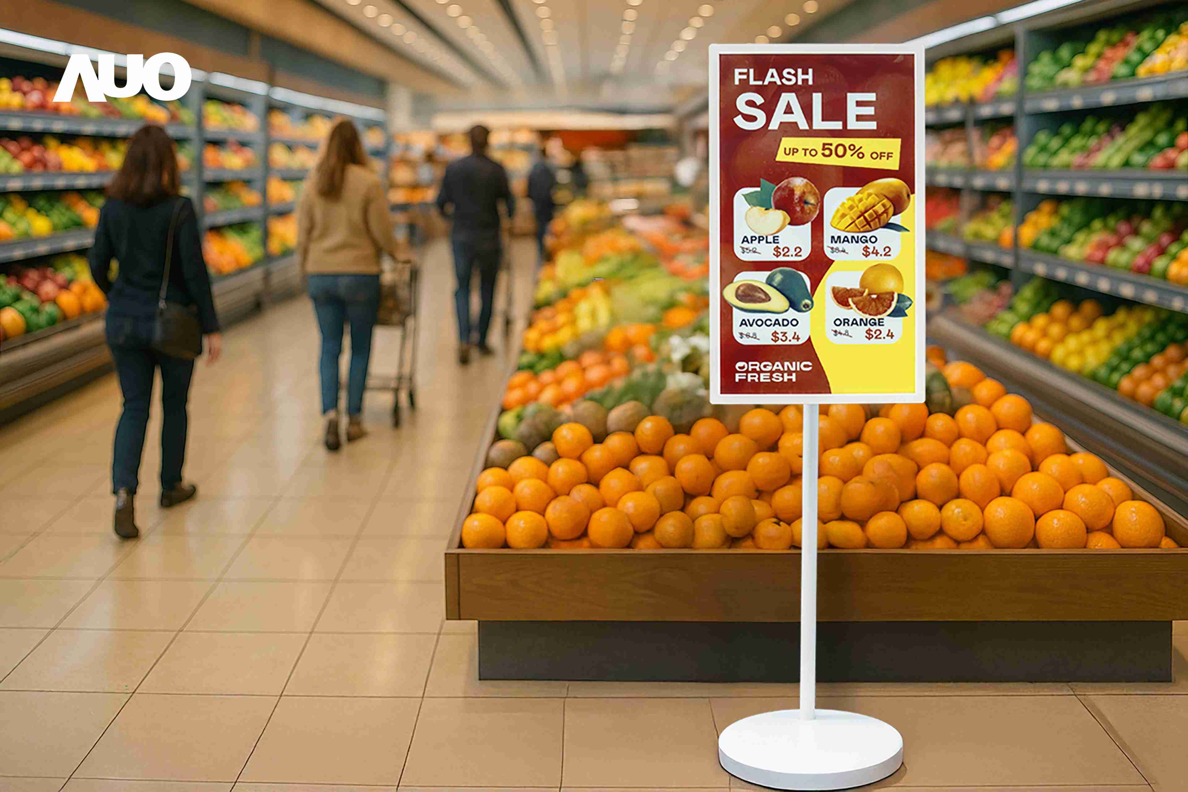 达擎首亮相低功耗、、、全彩的〝aecoPost电子纸解决方案〞，，仅在更新画面时需要微量的电力驱动，，，，无需布建电线的便捷设计，，使其可灵活应用、、、、随意置放，，，，并可透过云端或行动装置app，，，轻松管理及排程广告内容，，，，晋升店头营销利器。。。